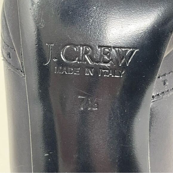 J. Crew Pierce high-heel oxfords, size women’s US 7.5, black leather - Picture 3 of 16